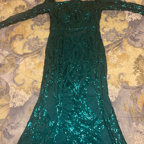 Green long mermaid style - Picture 5 of 8